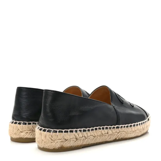 How to buy Cheap CHANEL Lambskin CC Espadrilles 37 Black 0119