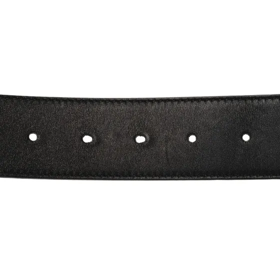 Original Cheap Cheap GUCCI Calfskin Double G 40mm Belt 85 34 Black 0119