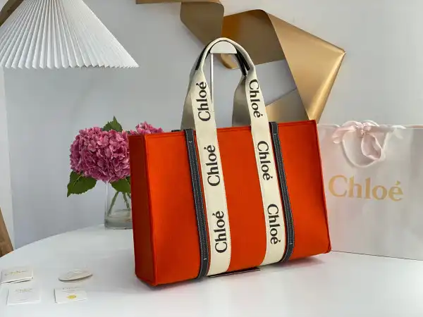 Original Cheap Cheap CHLOÉ large woody tote bag 0123