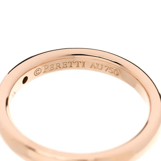 Affordable Cheap TIFFANY 18K Rose Gold Diamond 3mm Elsa Peretti Band Ring 47 4.25 0127