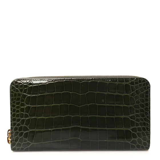 Where to buy Cheap LOUIS VUITTON Alligator Zippy Wallet Green 0119