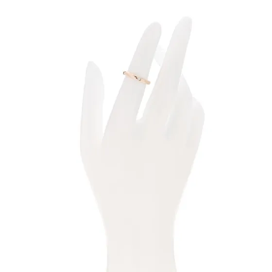 Affordable Cheap TIFFANY 18K Rose Gold Diamond 3mm Elsa Peretti Band Ring 47 4.25 0127