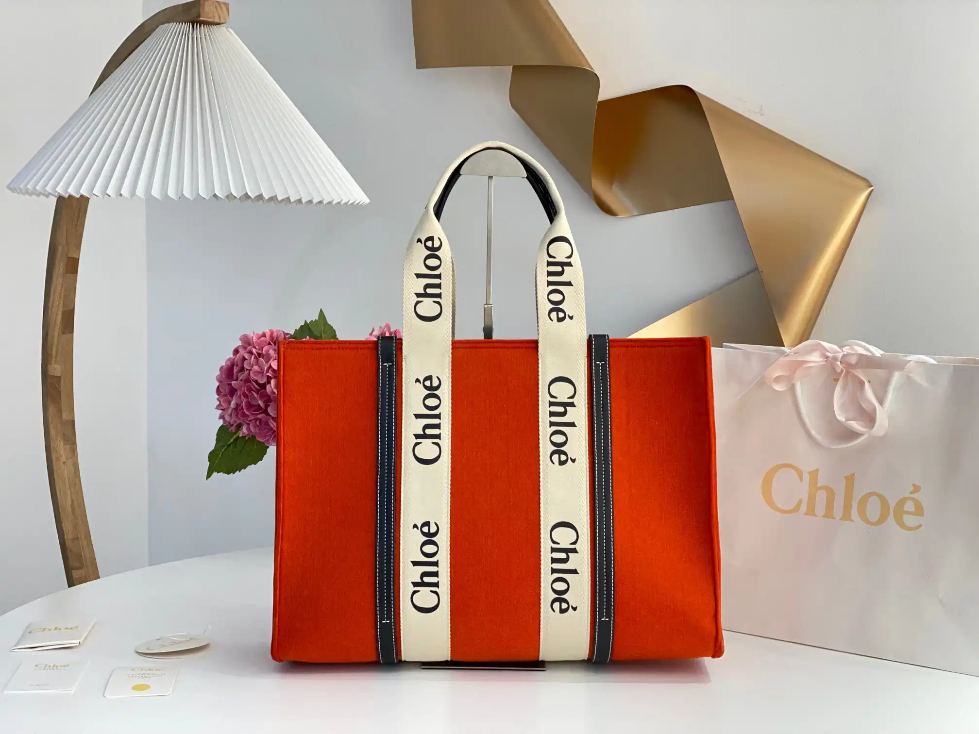 Original Cheap Cheap CHLOÉ large woody tote bag 0123