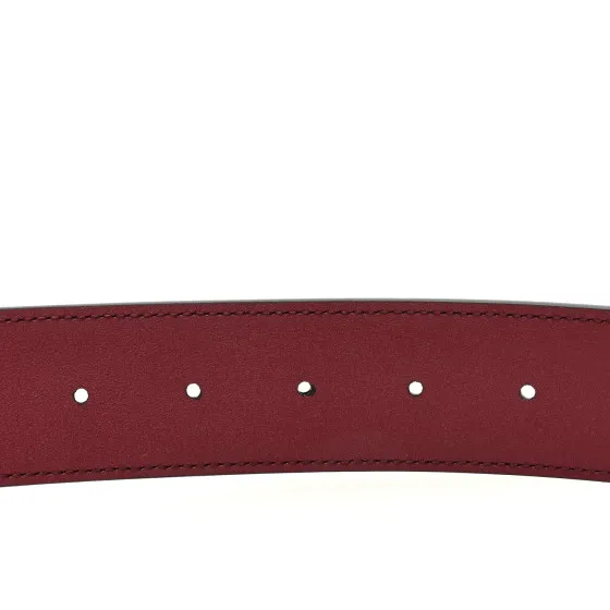 Affordable Cheap GUCCI Ciny Lux Calfskin Patterned Double G 40mm Belt 75 30 Rubicund 0119