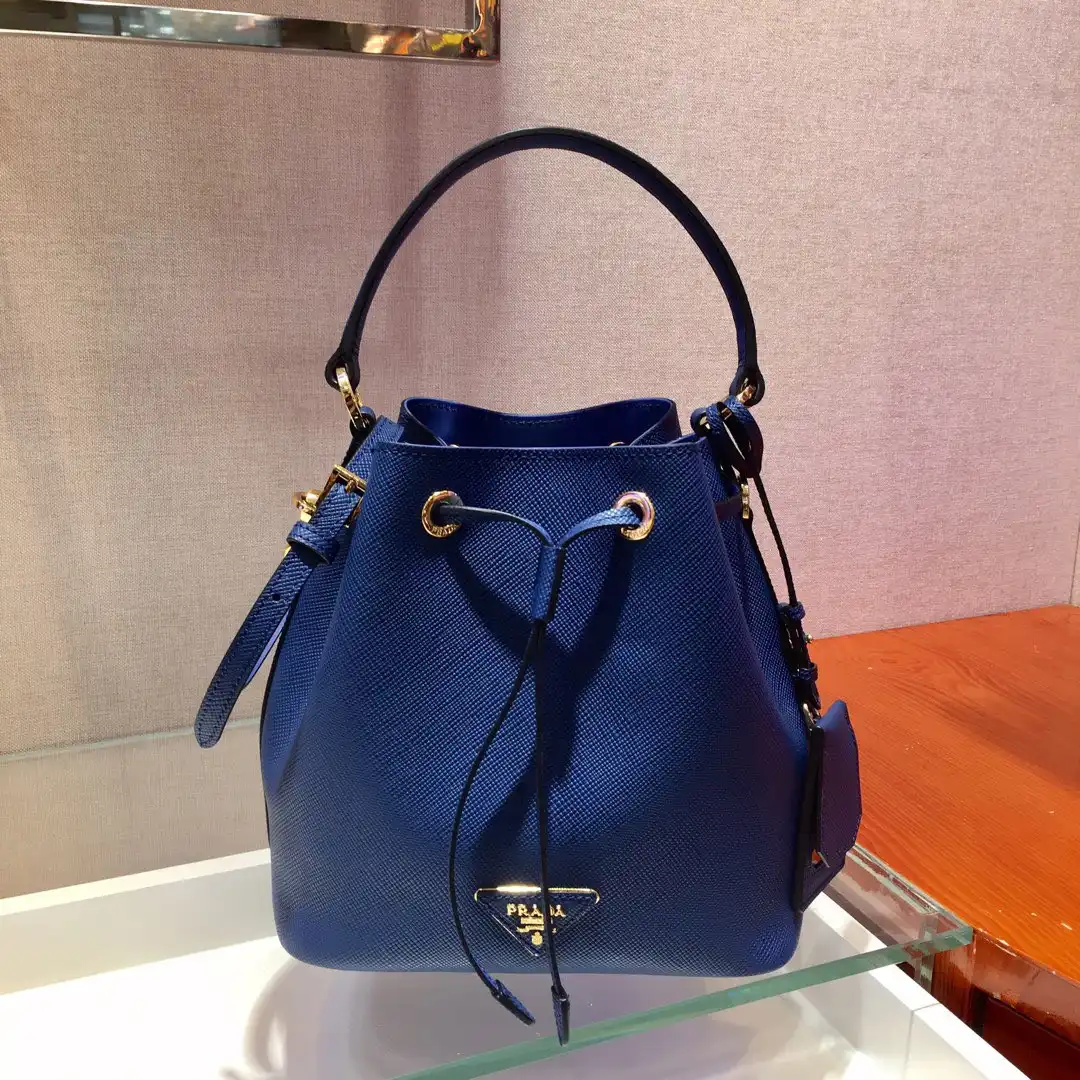 Best Price Cheap PRADA Saffiano Leather Bucket Bag 0128