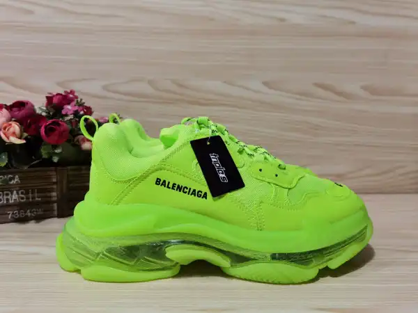 Affordable Cheap BALENCIAGA TRIPLE S TRAINERS CLEAR SOLE FLLO YELLOW 541624 W09O1 9002 0204