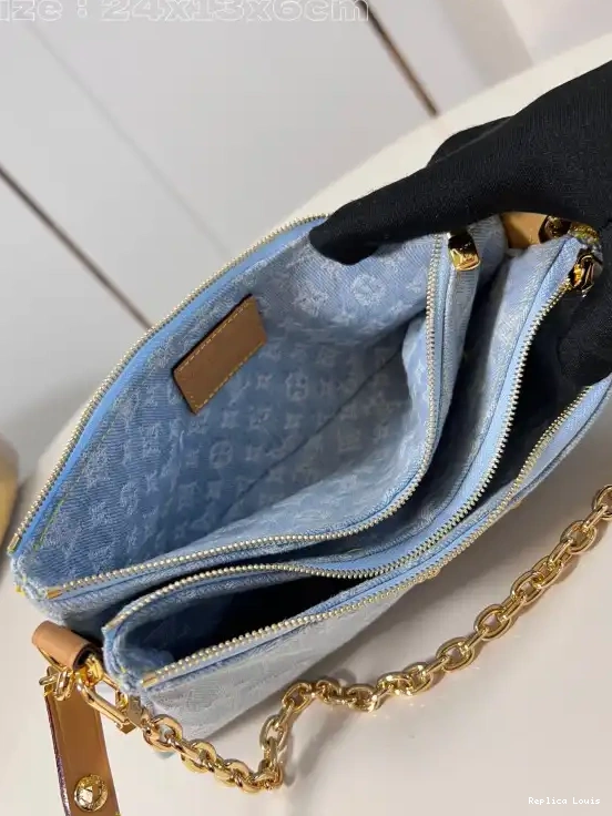 How to buy Cheap VUITTON Liv pochette LOUIS double -24.5*13.5*6.5CM 0214