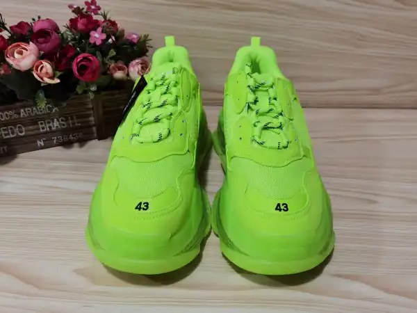 Affordable Cheap BALENCIAGA TRIPLE S TRAINERS CLEAR SOLE FLLO YELLOW 541624 W09O1 9002 0204