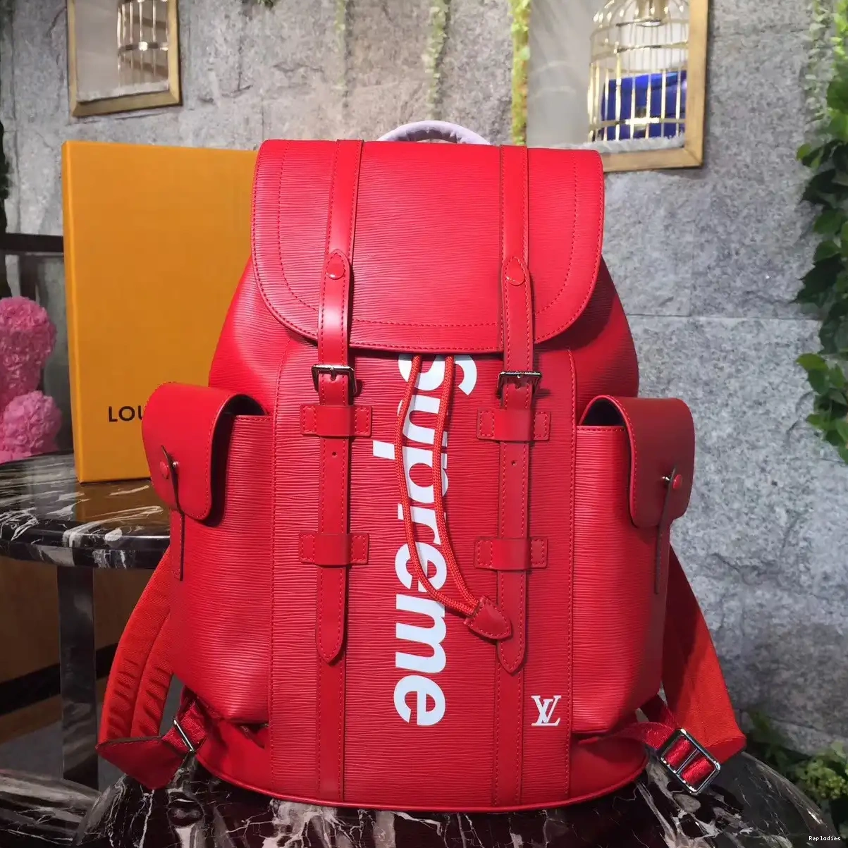 Cheap Supreme backpack Vuitton Louis 0314